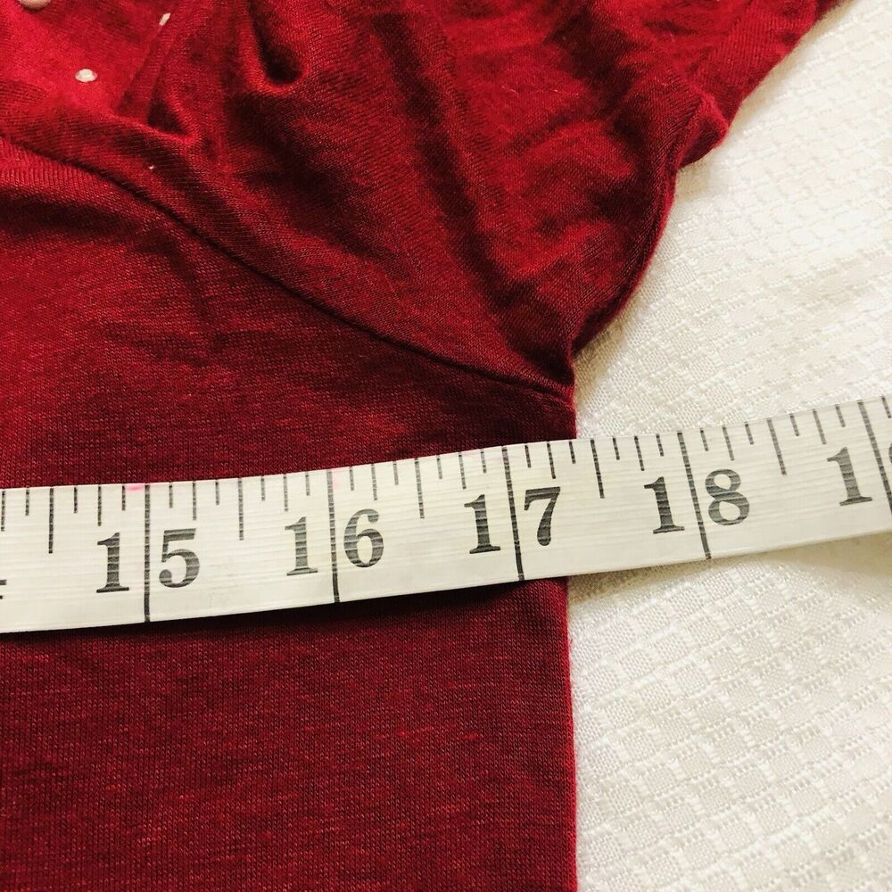 Women's OCASION Embellished Red Top Size Large Rayon & Spandex - Picture 4 of 5